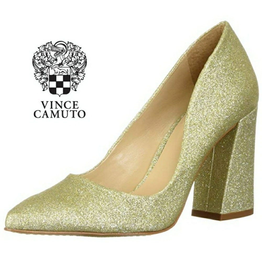 Glam Glitter Vince Camuto Block Heels